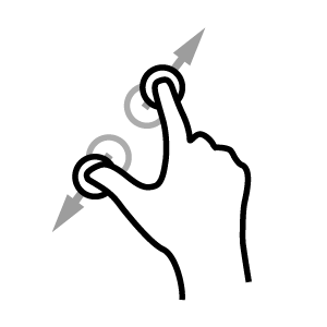 “핀치-투-줌” (사진 출처 : GestureWorks)